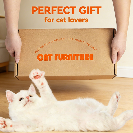 Moon-Shaped Cat Wall Shelves with Sisal Scratching Posts